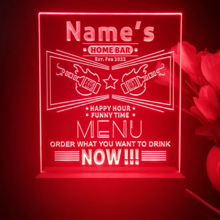 ADVPRO Home Bar Menu for you to order Personalized Tabletop LED neon sign st5-p0025-tm - Red