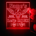 ADVPRO Band Room Skull with Wing Personalized Tabletop LED neon sign st5-p0029-tm - Red