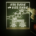 ADVPRO Happy Wedding Two hands with Ring Personalized Tabletop LED neon sign st5-p0030-tm - Yellow