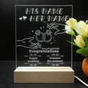ADVPRO Happy Wedding Two hands with Ring Personalized Tabletop LED neon sign st5-p0030-tm - 7 Color