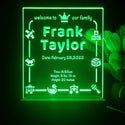ADVPRO Welcome to our family with baby name Personalized Tabletop LED neon sign st5-p0041-tm - Green