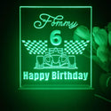 ADVPRO Happy Birthday – boy theme with big racing car at front Personalized Tabletop LED neon sign st5-p0044-tm - Green