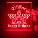 ADVPRO Happy Birthday – boy theme with big racing car at front Personalized Tabletop LED neon sign st5-p0044-tm - Red