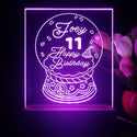 ADVPRO Happy Birthday – Girl theme snow globe Personalized Tabletop LED neon sign st5-p0045-tm - Purple