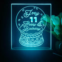 ADVPRO Happy Birthday – Girl theme snow globe Personalized Tabletop LED neon sign st5-p0045-tm - Sky Blue