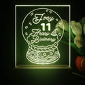 ADVPRO Happy Birthday – Girl theme snow globe Personalized Tabletop LED neon sign st5-p0045-tm - Yellow