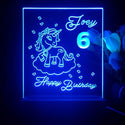 ADVPRO Happy Birthday – Girl theme unicorn Personalized Tabletop LED neon sign st5-p0046-tm - Blue