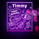 ADVPRO Happy Birthday – little bay boy with icons Personalized Tabletop LED neon sign st5-p0047-tm - Purple
