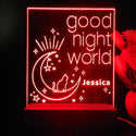 ADVPRO Good night world with cat Personalized Tabletop LED neon sign st5-p0049-tm - Red