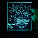ADVPRO Japan noodle with cat Personalized Tabletop LED neon sign st5-p0050-tm - Sky Blue