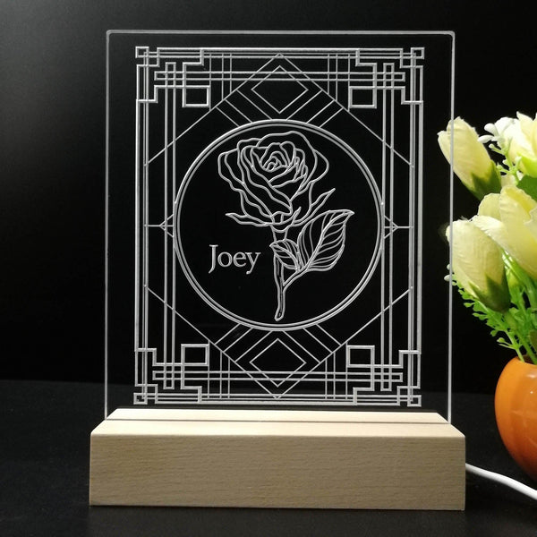 ADVPRO Decorative window with rose Personalized Tabletop LED neon sign st5-p0051-tm - 7 Color