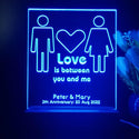 ADVPRO love is between you and me Personalized Tabletop LED neon sign st5-p0052-tm - Blue