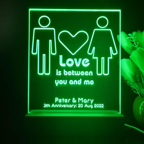 ADVPRO love is between you and me Personalized Tabletop LED neon sign st5-p0052-tm - Green