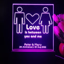 ADVPRO love is between you and me Personalized Tabletop LED neon sign st5-p0052-tm - Purple