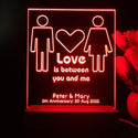 ADVPRO love is between you and me Personalized Tabletop LED neon sign st5-p0052-tm - Red