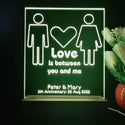 ADVPRO love is between you and me Personalized Tabletop LED neon sign st5-p0052-tm - Yellow