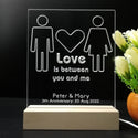 ADVPRO love is between you and me Personalized Tabletop LED neon sign st5-p0052-tm - 7 Color