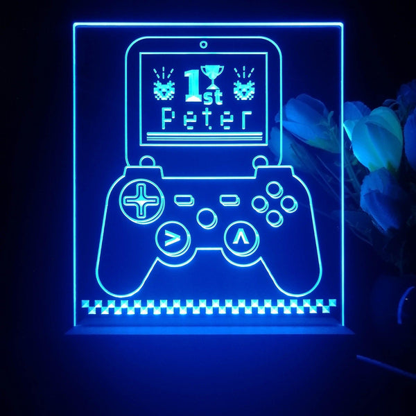 ADVPRO Playing game 1st winner Personalized Tabletop LED neon sign st5-p0053-tm - Blue