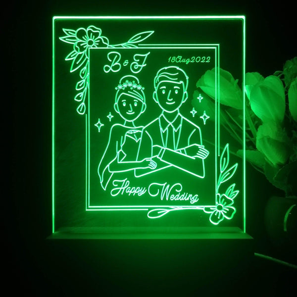 ADVPRO Happy wedding Personalized Tabletop LED neon sign st5-p0056-tm - Green