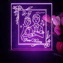 ADVPRO Happy wedding Personalized Tabletop LED neon sign st5-p0056-tm - Purple