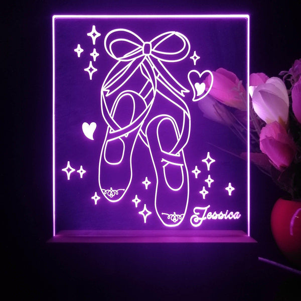 ADVPRO My beloved ballet shoes Personalized Tabletop LED neon sign st5-p0057-tm - Purple