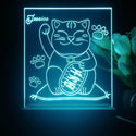 ADVPRO Japanese money cat Personalized Tabletop LED neon sign st5-p0058-tm - Sky Blue