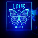 ADVPRO Butterfly with wording LOVE Personalized Tabletop LED neon sign st5-p0059-tm - Blue
