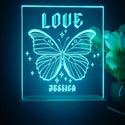 ADVPRO Butterfly with wording LOVE Personalized Tabletop LED neon sign st5-p0059-tm - Sky Blue