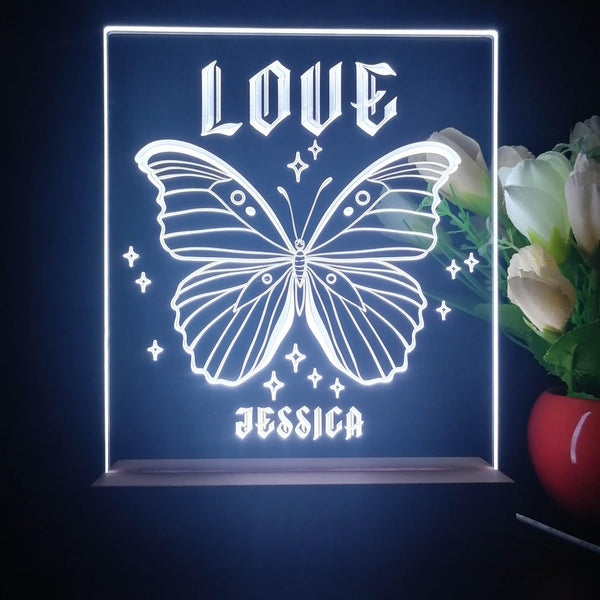 ADVPRO Butterfly with wording LOVE Personalized Tabletop LED neon sign st5-p0059-tm - White
