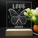 ADVPRO Butterfly with wording LOVE Personalized Tabletop LED neon sign st5-p0059-tm - 7 Color