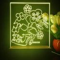 ADVPRO Skull head with flower Personalized Tabletop LED neon sign st5-p0062-tm - Yellow