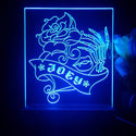 ADVPRO Skull hand with rose and love Personalized Tabletop LED neon sign st5-p0064-tm - Blue