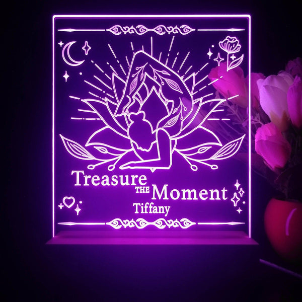 ADVPRO Treasure the moment Personalized Tabletop LED neon sign st5-p0065-tm - Purple