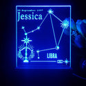 ADVPRO Zodiac Libra – Name & birthday Personalized Tabletop LED neon sign st5-p0068-tm - Blue