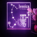 ADVPRO Zodiac Scorpio – Name & birthday Personalized Tabletop LED neon sign st5-p0069-tm - Purple