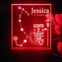 ADVPRO Zodiac Scorpio – Name & birthday Personalized Tabletop LED neon sign st5-p0069-tm - Red