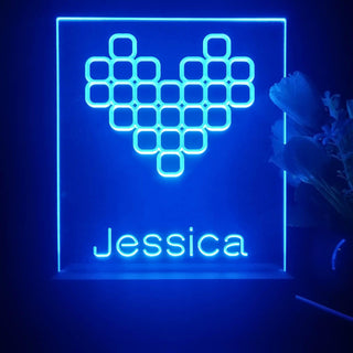ADVPRO Digital Heart Personalized Tabletop LED neon sign st5-p0079-tm - Blue