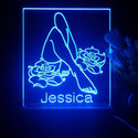 ADVPRO Sexy pose with 2 roses Personalized Tabletop LED neon sign st5-p0080-tm - Blue