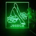 ADVPRO Sexy pose with 2 roses Personalized Tabletop LED neon sign st5-p0080-tm - Green
