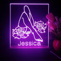 ADVPRO Sexy pose with 2 roses Personalized Tabletop LED neon sign st5-p0080-tm - Purple