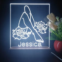 ADVPRO Sexy pose with 2 roses Personalized Tabletop LED neon sign st5-p0080-tm - White