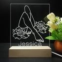 ADVPRO Sexy pose with 2 roses Personalized Tabletop LED neon sign st5-p0080-tm - 7 Color