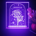ADVPRO Rose in snow globe Personalized Tabletop LED neon sign st5-p0081-tm - Purple