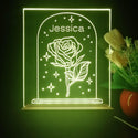 ADVPRO Rose in snow globe Personalized Tabletop LED neon sign st5-p0081-tm - Yellow