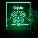 ADVPRO Hand create heart shape with love Personalized Tabletop LED neon sign st5-p0082-tm - Green