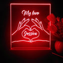 ADVPRO Hand create heart shape with love Personalized Tabletop LED neon sign st5-p0082-tm - Red