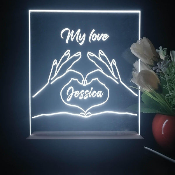 ADVPRO Hand create heart shape with love Personalized Tabletop LED neon sign st5-p0082-tm - White