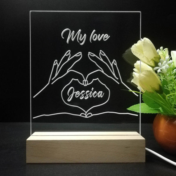 ADVPRO Hand create heart shape with love Personalized Tabletop LED neon sign st5-p0082-tm - 7 Color