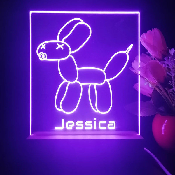 ADVPRO Balloon Dog Personalized Tabletop LED neon sign st5-p0084-tm - Purple