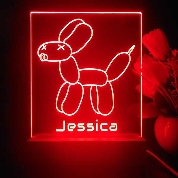ADVPRO Balloon Dog Personalized Tabletop LED neon sign st5-p0084-tm - Red